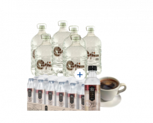 6 бутылок (9 л) воды КОФЕШН + 24 бутылки (0.33 л) воды CoffeeFashion